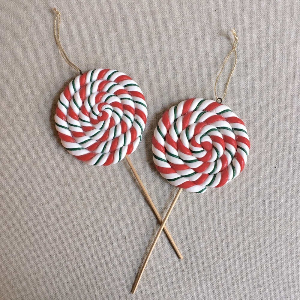 Christmas Lollypop Ornaments, Life Size, Realistic Candy Decor
